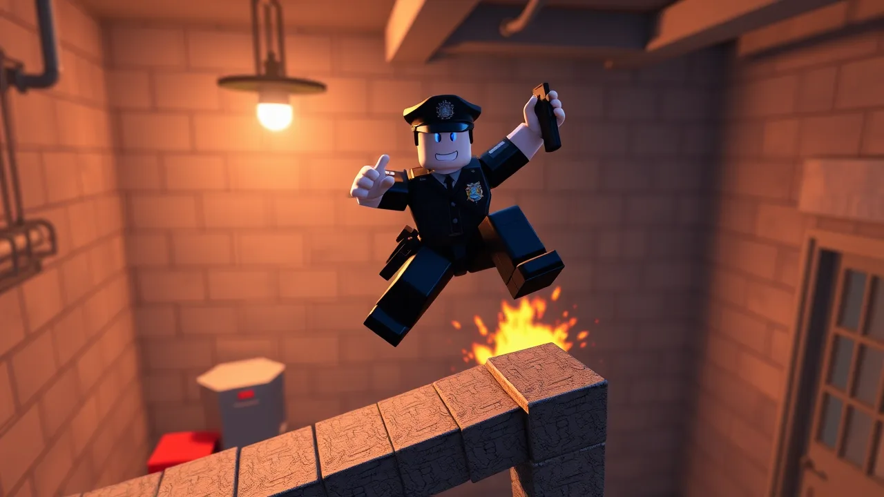 Mastering the Parkour Challenges in Police Obby Prison Save image