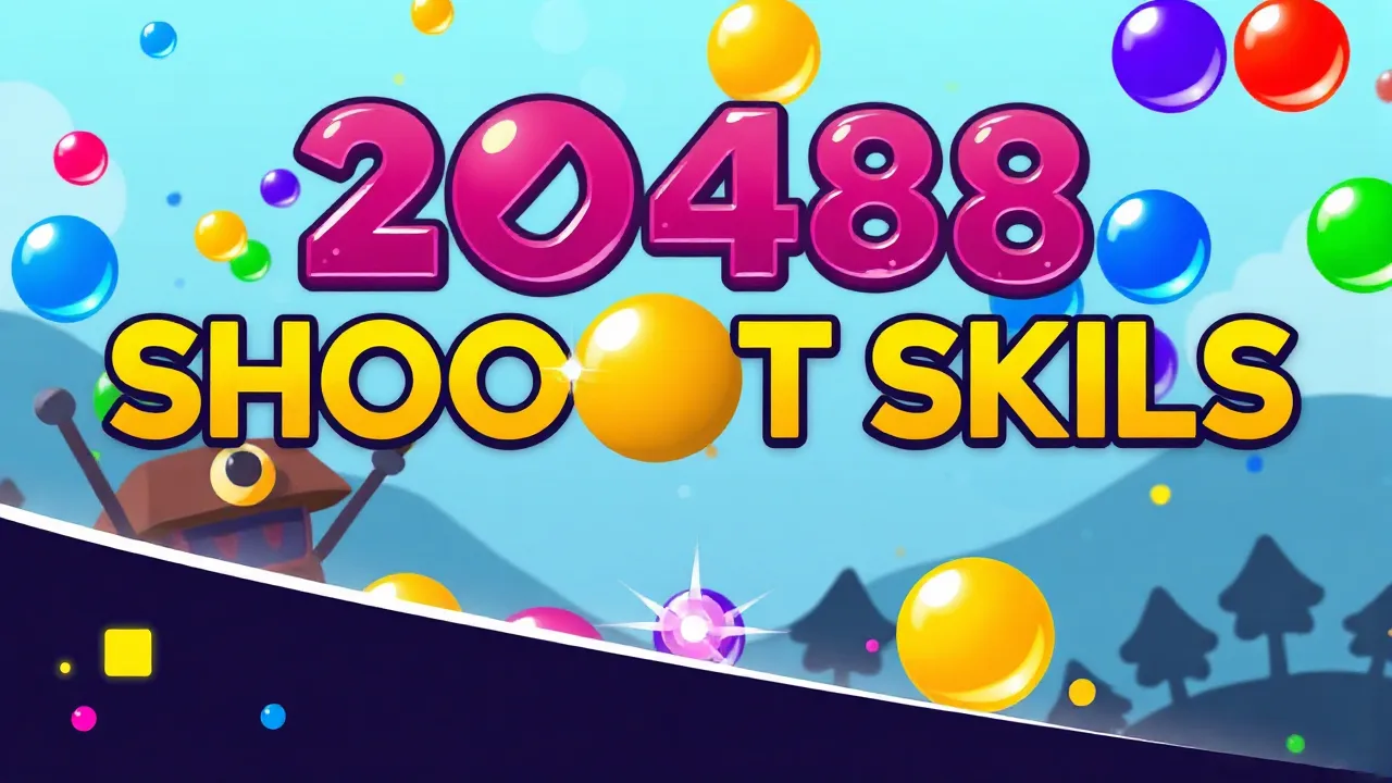 Master Bubble Shooting Skills in 2048Skill Edition image