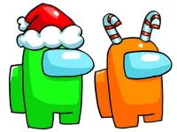 Among Us Christmas Coloring image